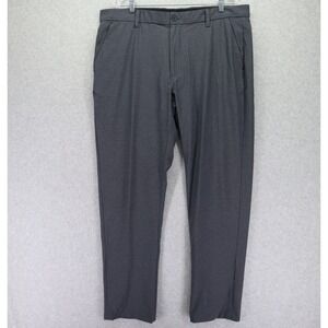 Hickey Freeman Pants Mens 38x32 Performance Golf Chino Stretch Flat Front Gray